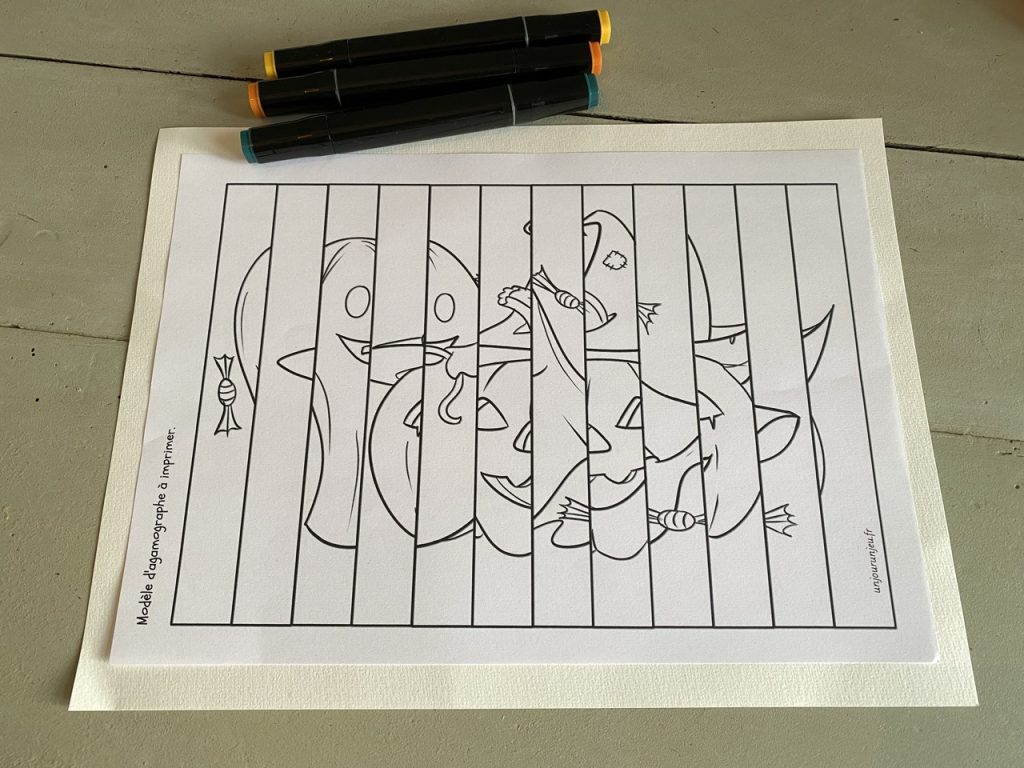 Mon agamographe d'Halloween - étape 1