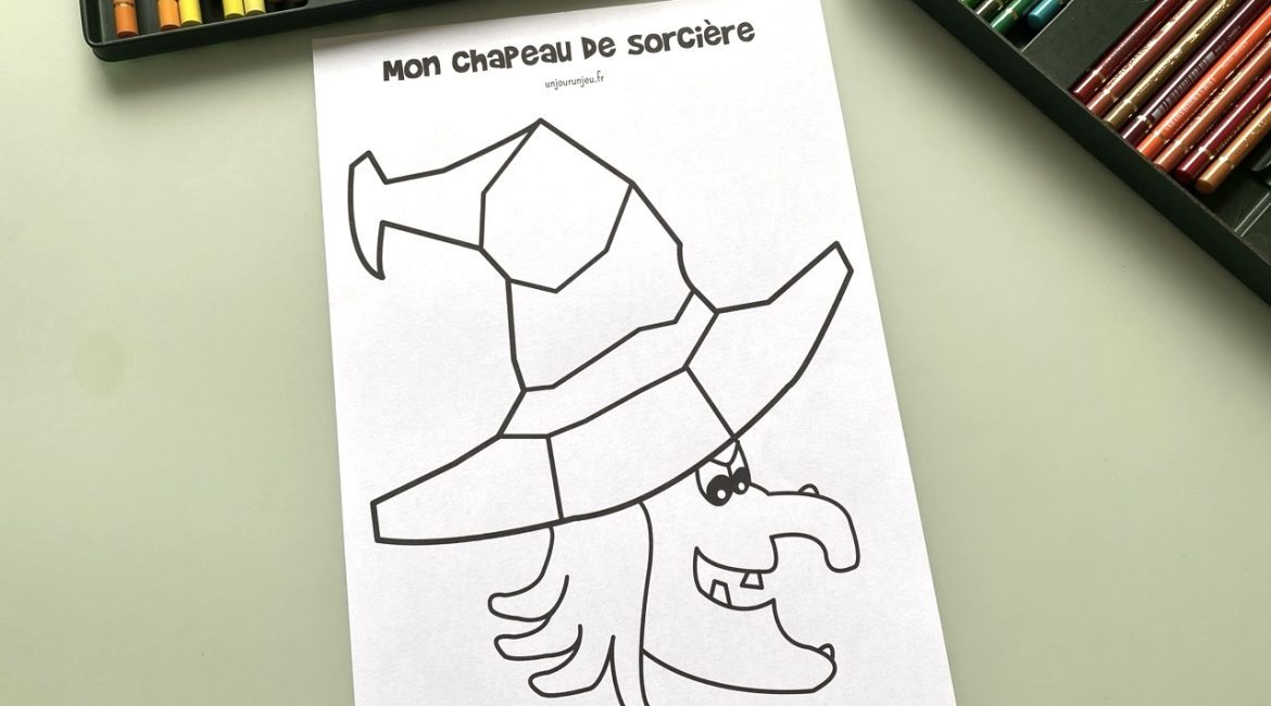 Mon chapeau de sorcière à compléter avec des graphismes - 1