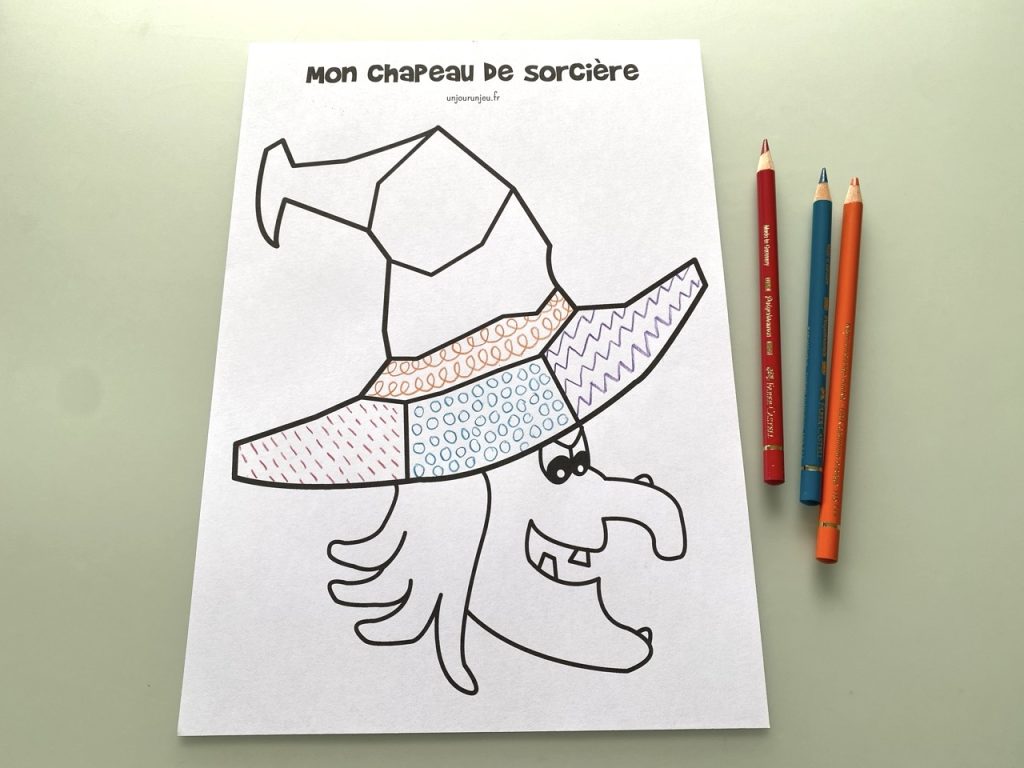 Mon chapeau de sorcière à compléter avec des graphismes - 4