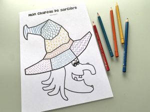 Mon chapeau de sorcière à compléter avec des graphismes