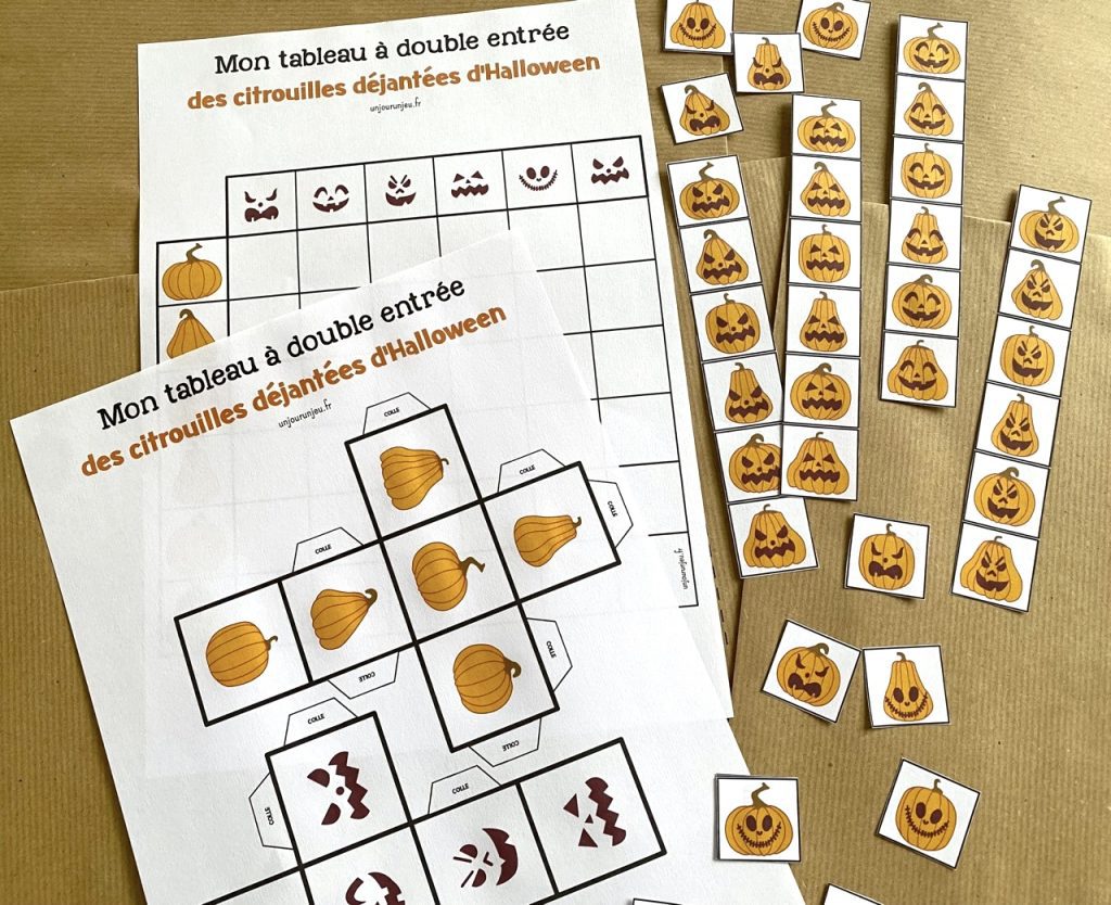 Mon tableau à double entrée des citrouilles déjantées - 1