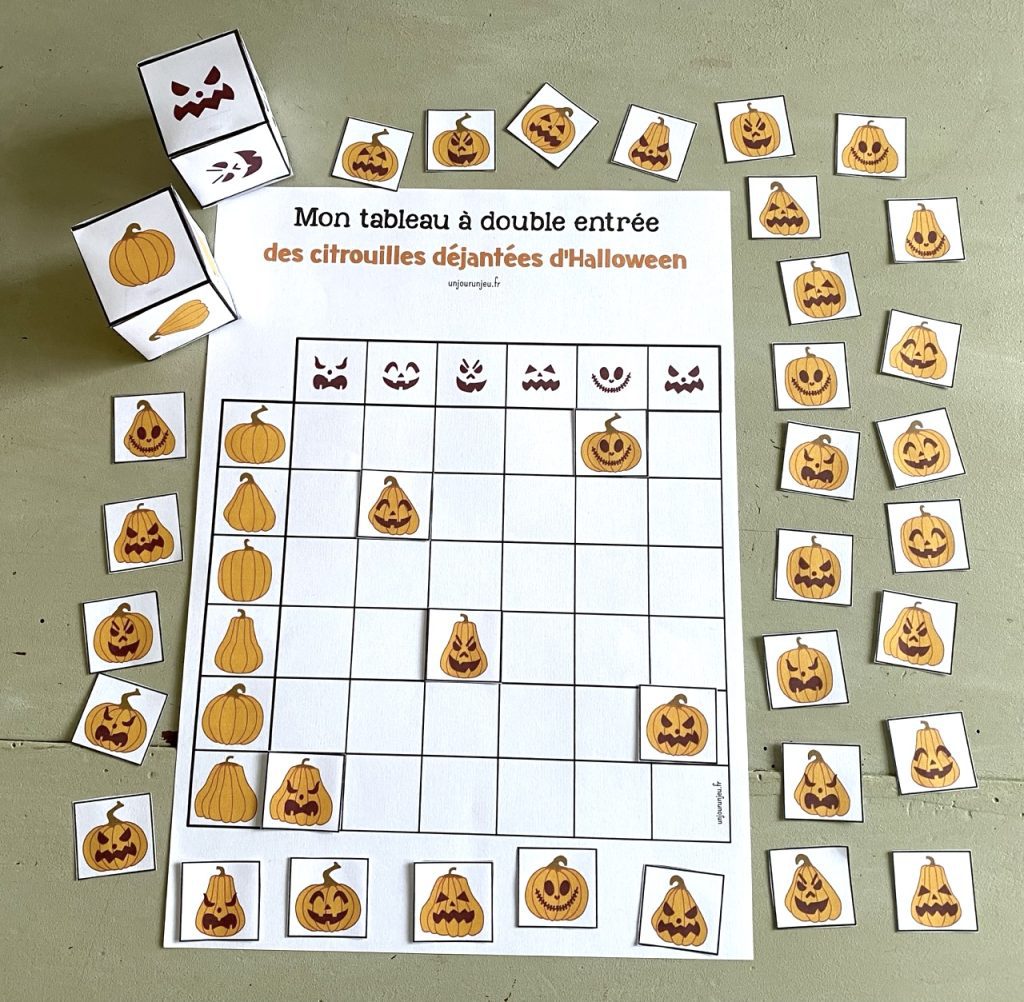 Mon tableau à double entrée des citrouilles déjantées - 4