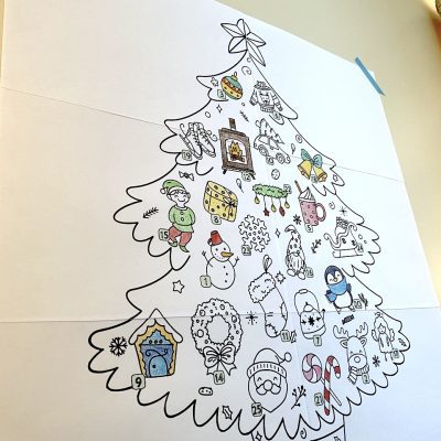 Mon sapin de l'Avent à colorier chaque jour