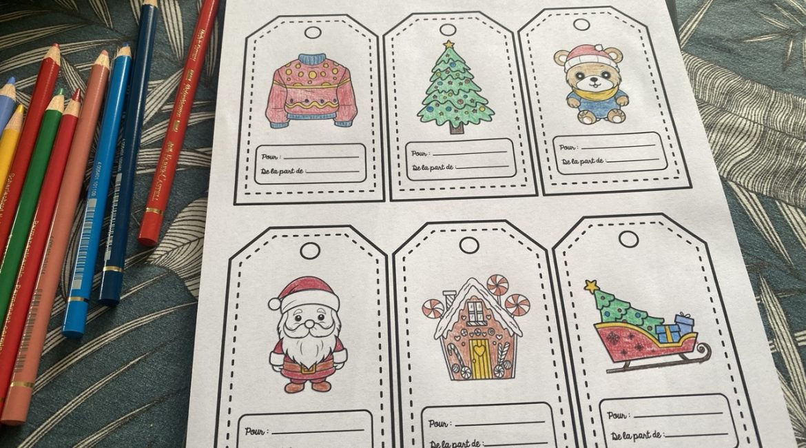 Mes étiquettes de Noël à colorier - 3