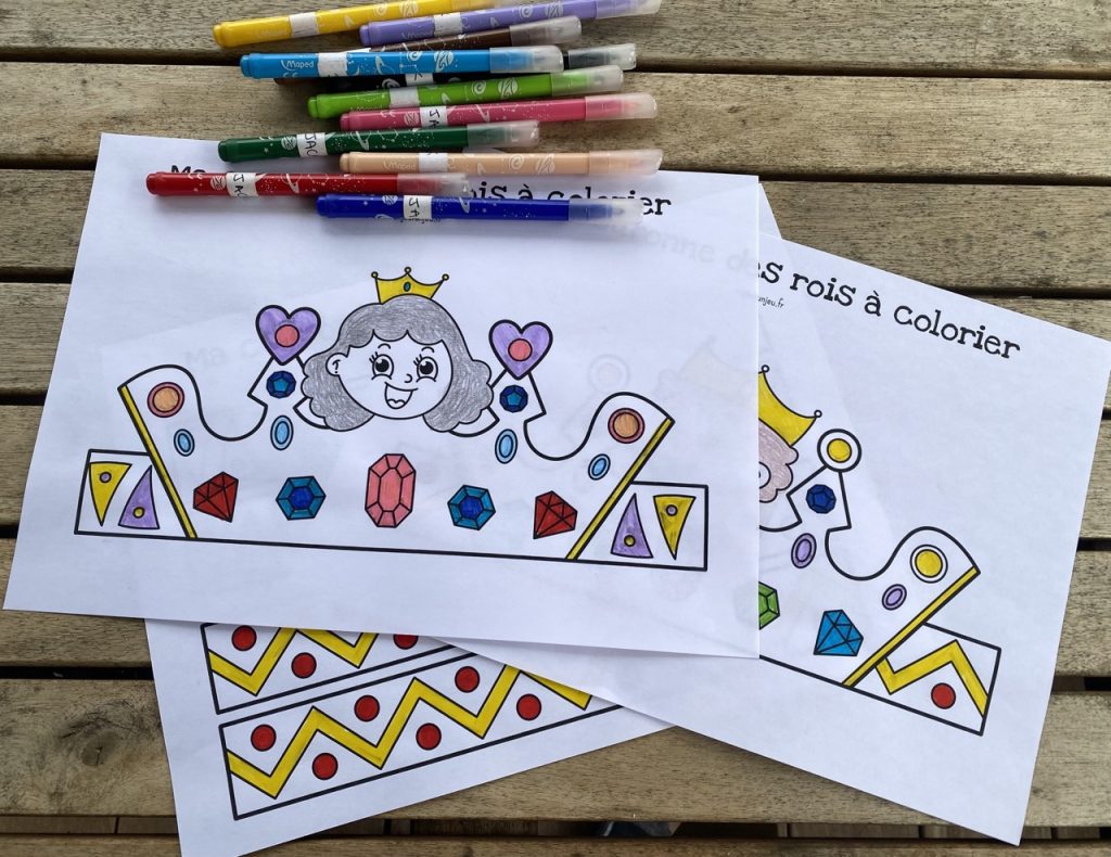 Couronnes coloriées