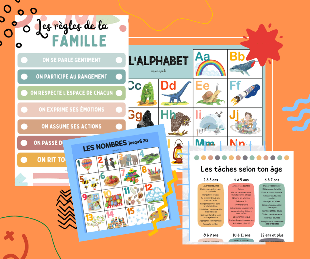 Mes affiches éducatives : nombres et alphabet