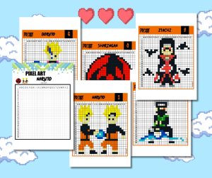 Pixel art Naruto : 12 modèles à reproduire