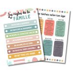 Règles de la famille et tâches selon ton âge