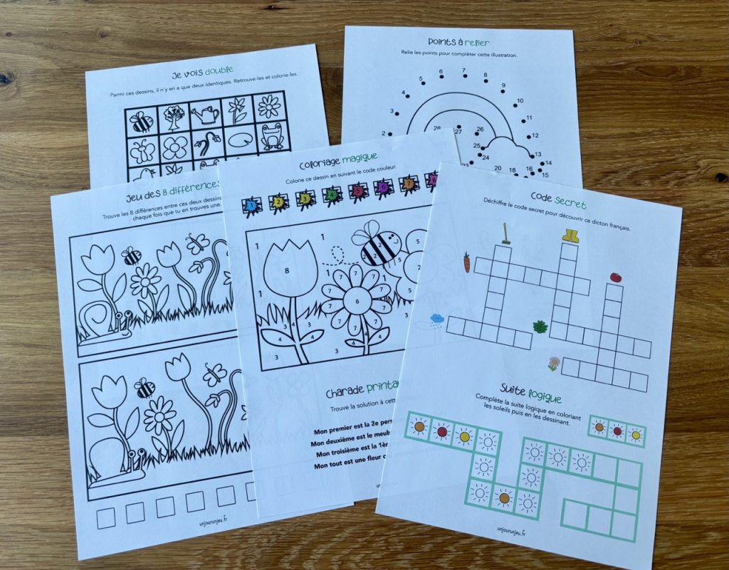 Cahier d'activités du printemps