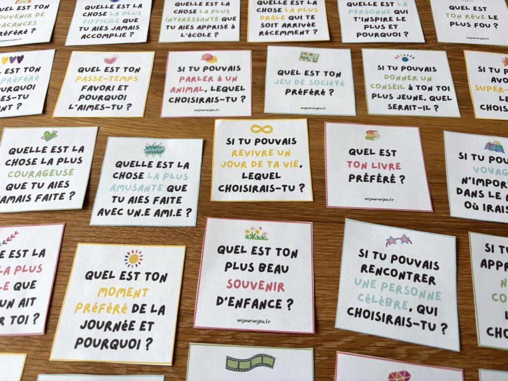 Cartes de conversation familiale