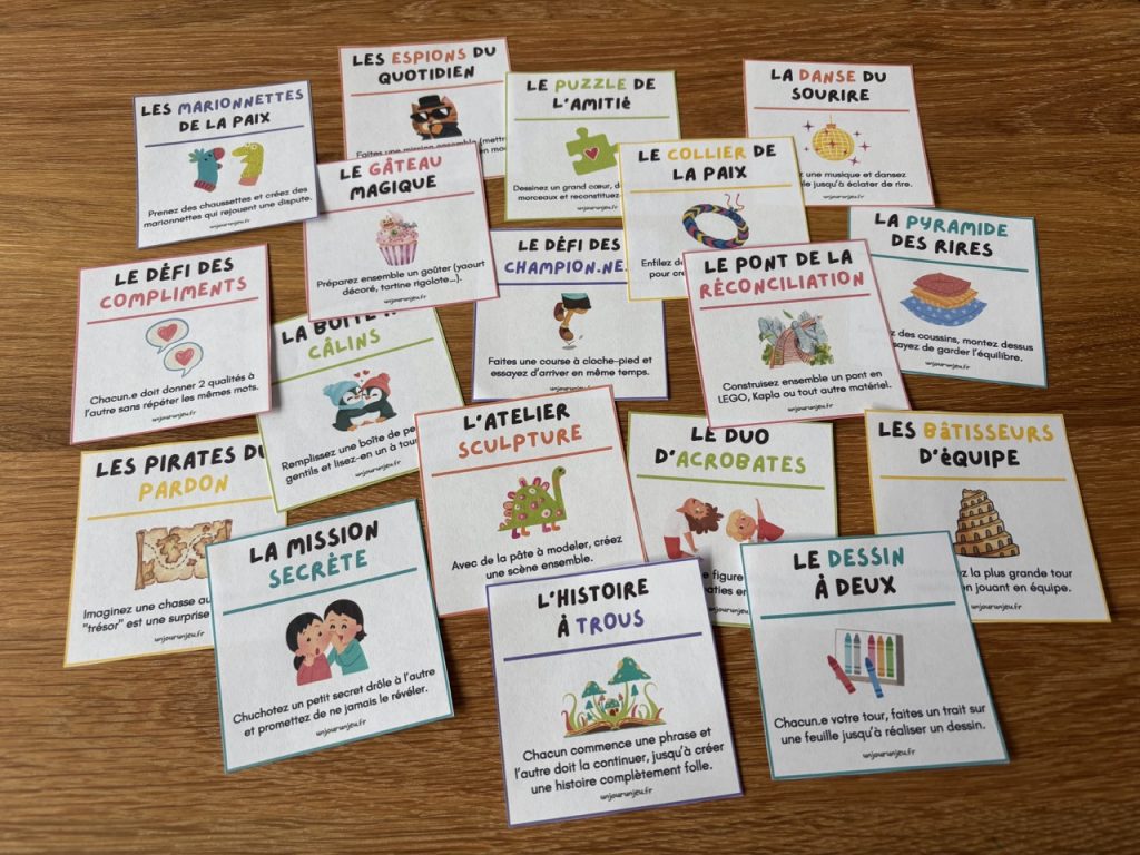 Cartes coopératives pour désamorcer les disputes