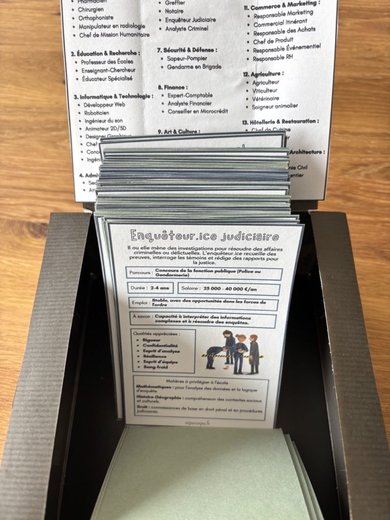 Mes fiches métiers à imprimer