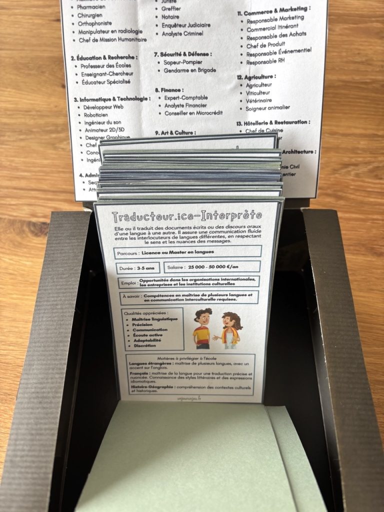 Mes fiches métiers à imprimer