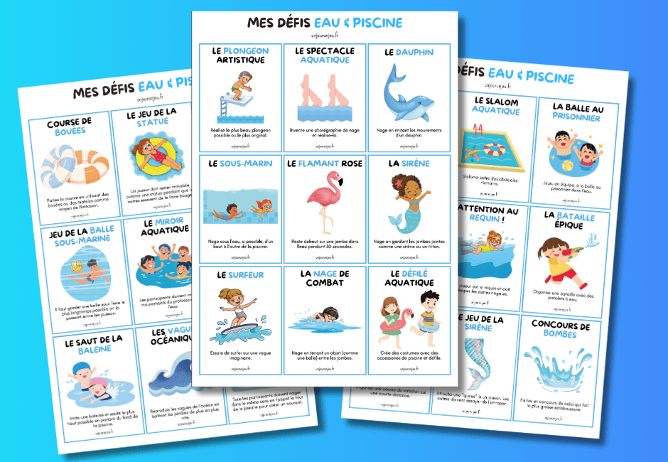 Cartes Défis Piscine