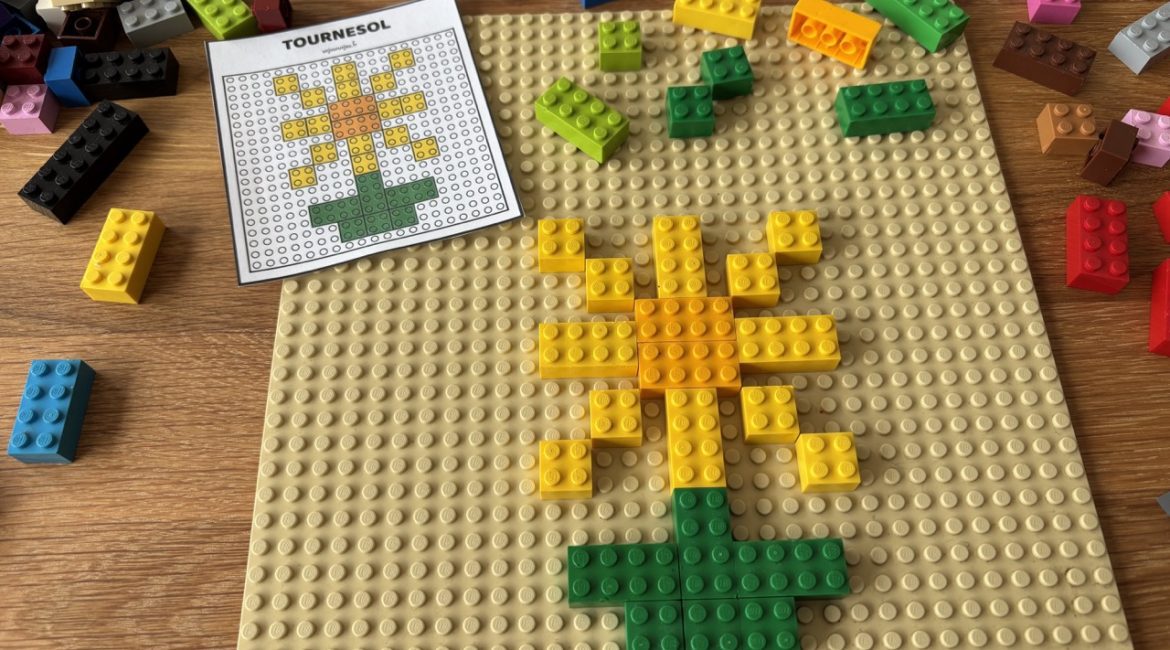 Fiches Lego Printemps Tournesol