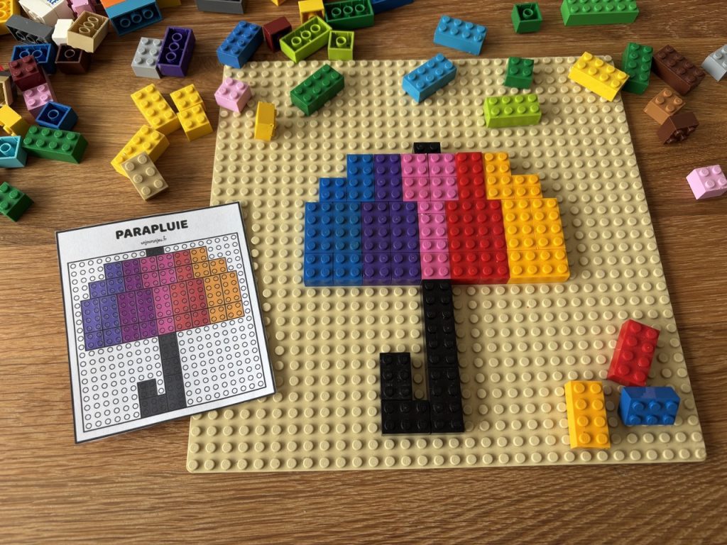 Fiches Lego Printemps Parapluie