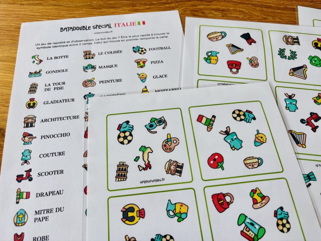 Jeu de cartes Batadouble : cap sur l&rsquo;Italie !