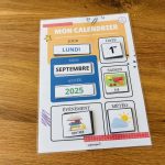 Calendrier à compléter, apprendre la date