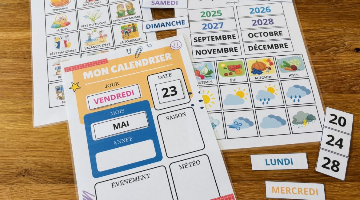 Calendrier à compléter