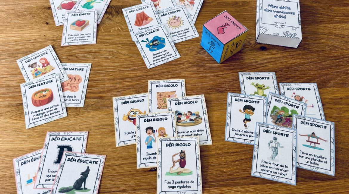 Le jeu de cartes des défis de l'été