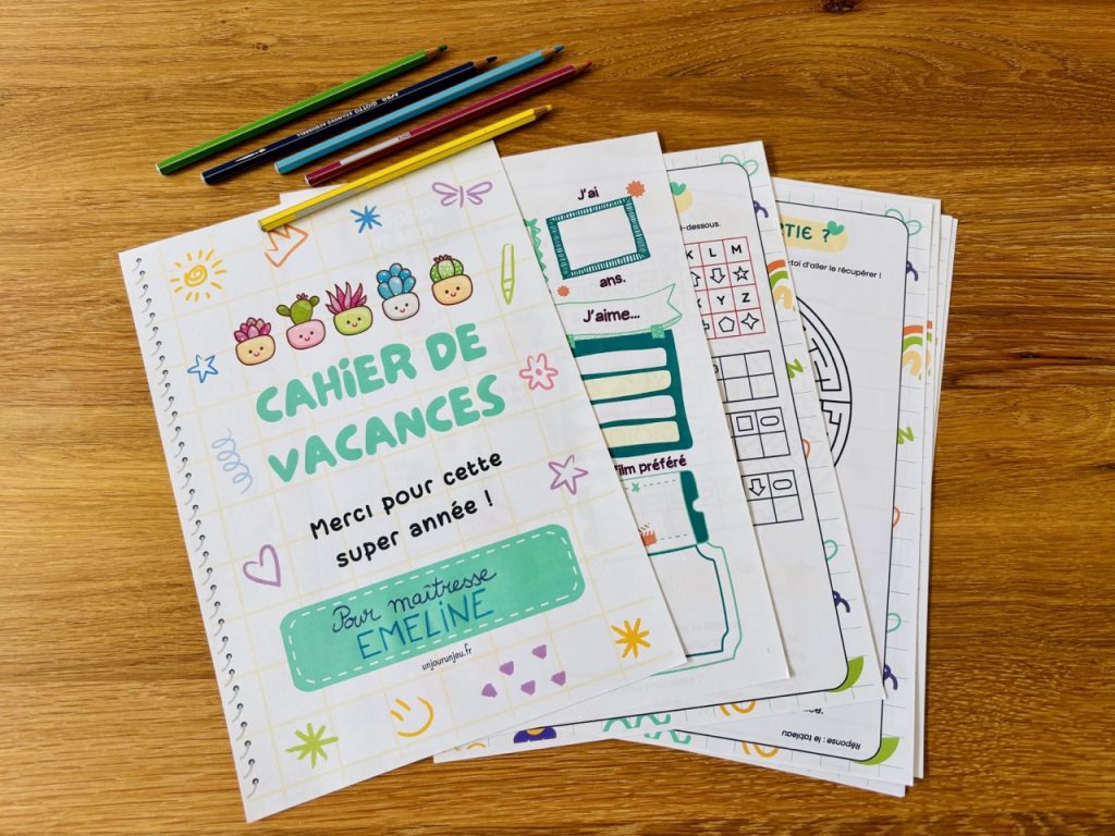 Cadeau enseignants : cahier de vacances