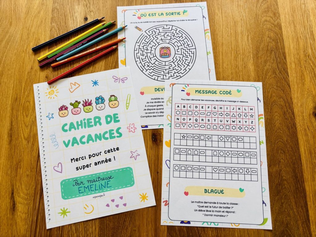 Cahier de vacances pour les enseignants