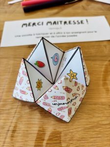 Cocotte « Merci Maîtresse ! » : chouette cadeau de fin d’année