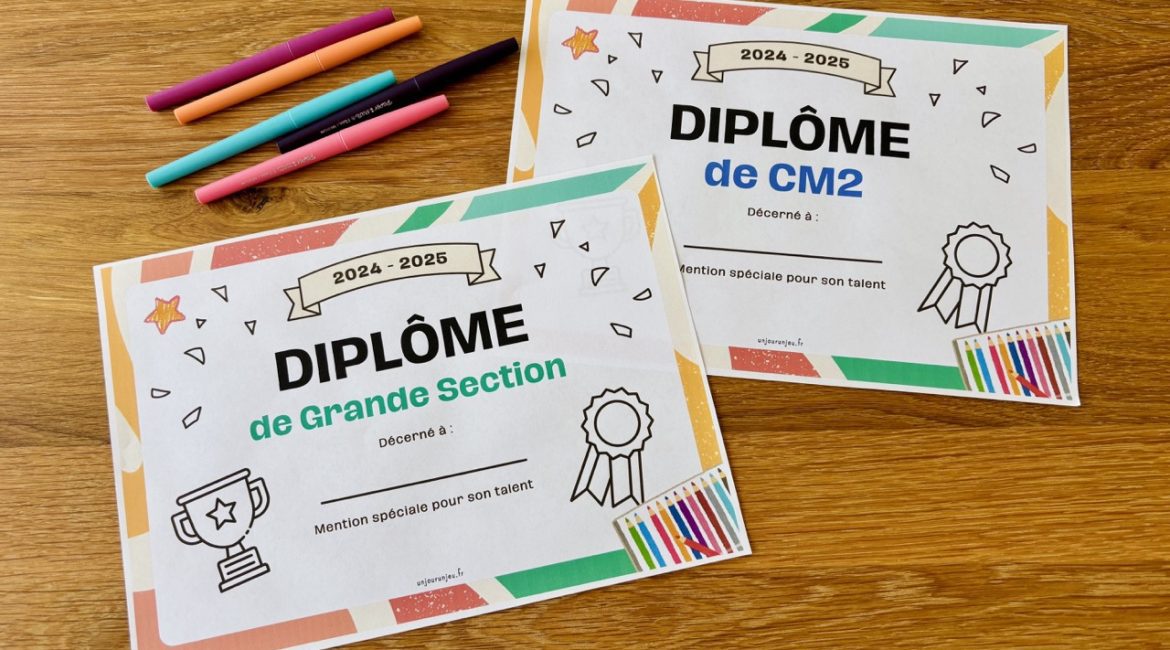 Diplômes fin d'année scolaire