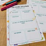 Fiche Souvenir de fin d’année : un petit rituel plein de tendresse