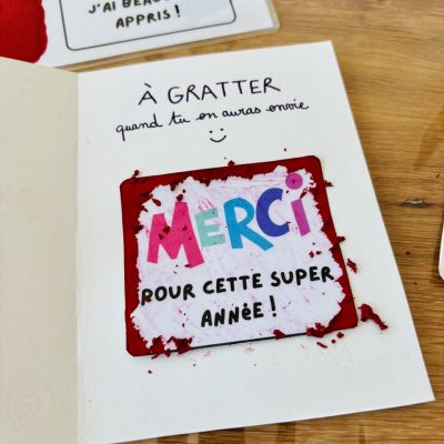 Merci maitresse - carte à gratter