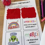 Carte surprise à gratter pour dire merci aux enseignants