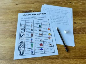 Invente une histoire avec un dé et ton imagination !