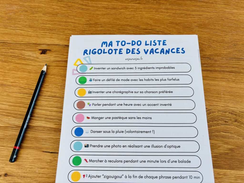 To-do liste des vacances