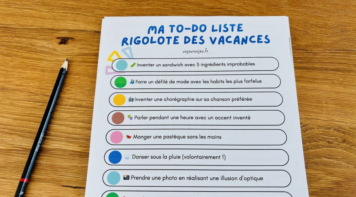 To-do liste des vacances
