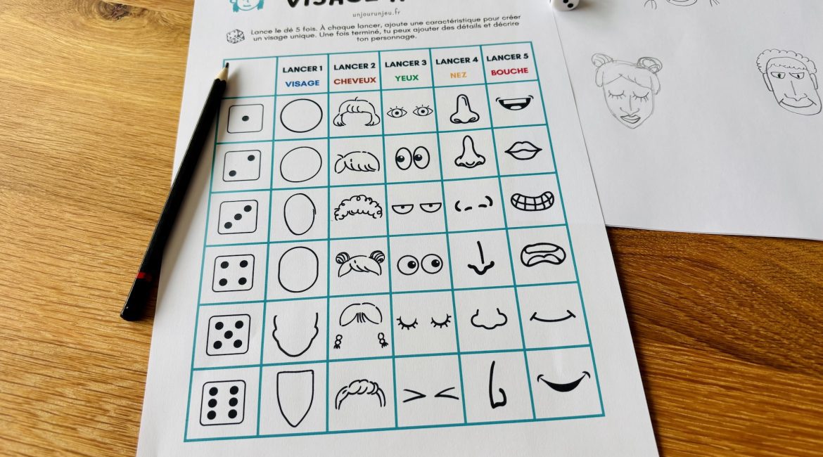 Visage au dé : un jeu créatif et drôle !