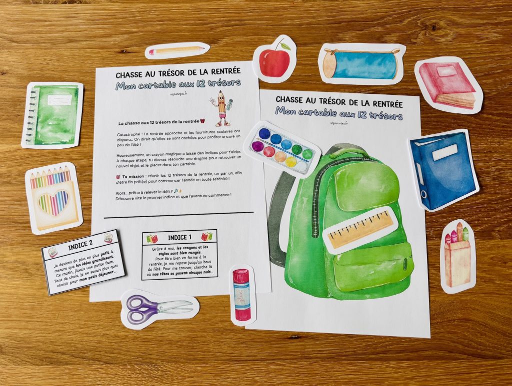 Chasse aux petits trésors de la rentrée