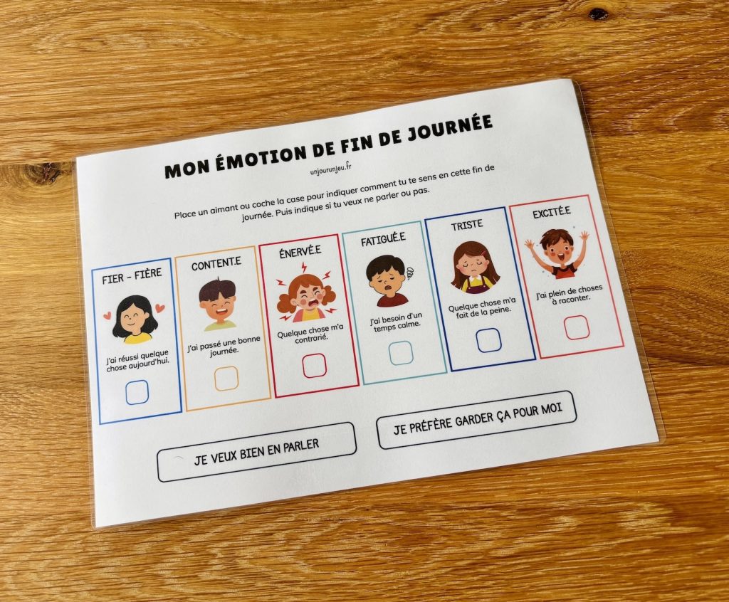 Émotions fun de journée