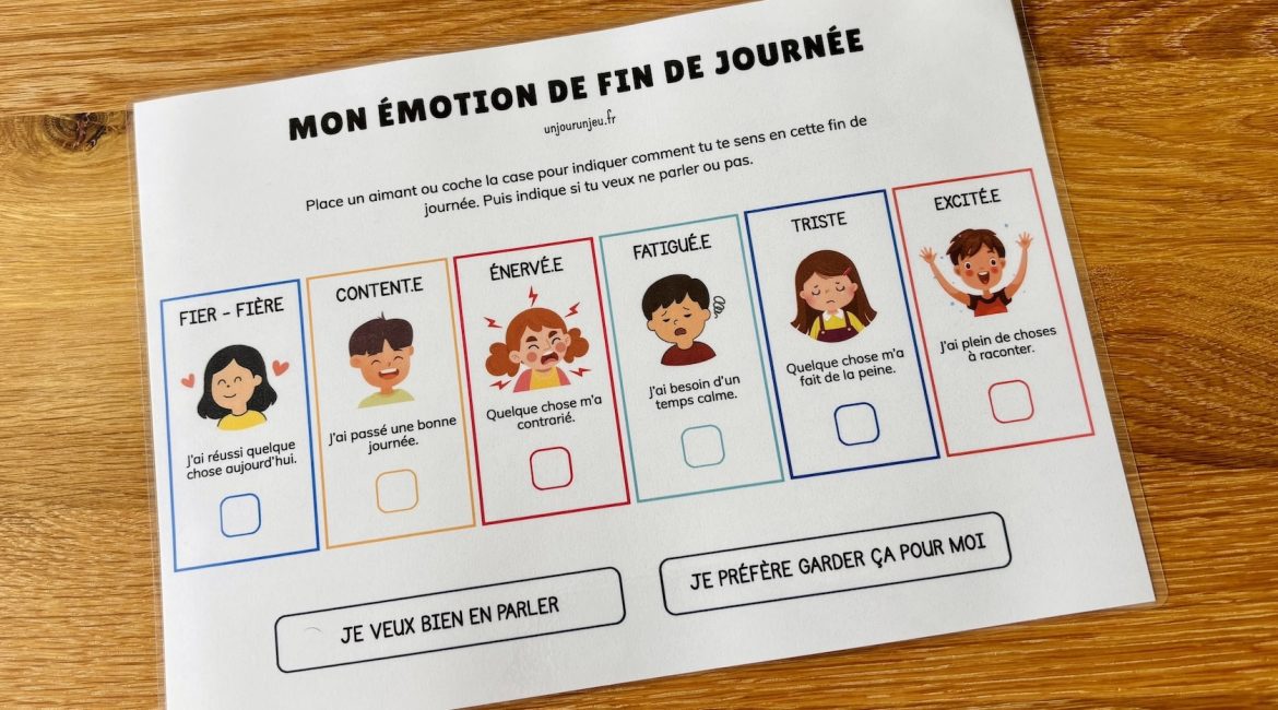 Émotions fun de journée