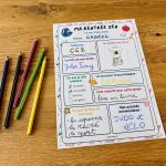 Fiche Rentrée Zen à compléter