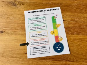 Thermomètre de la rentrée pour exprimer ses émotions