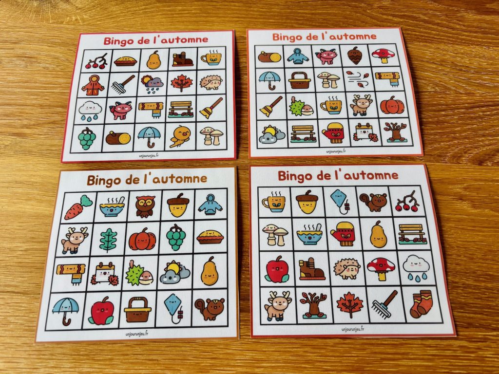 Bingo de l'automne - planches