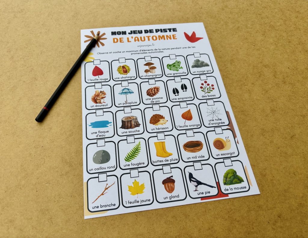 Jeu de piste automne