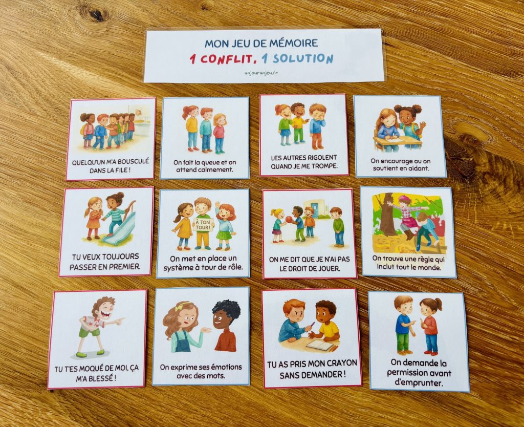 Mission coopération : le jeu de mémory