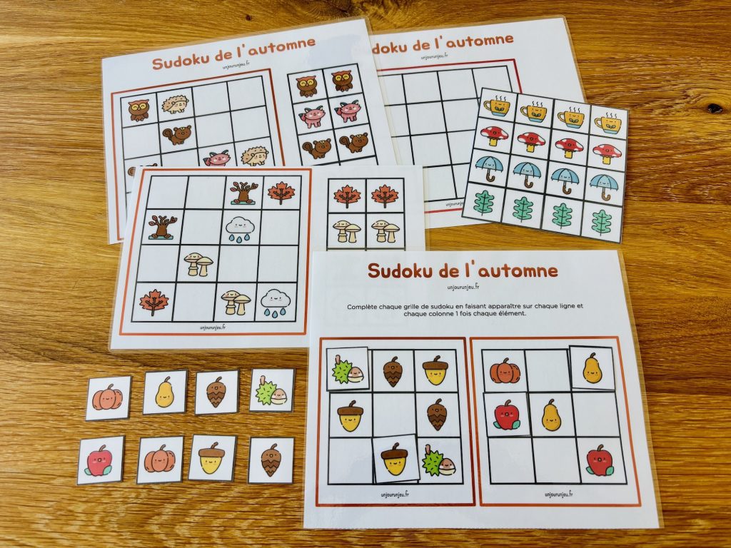 Jeux de logique automne : sudoku