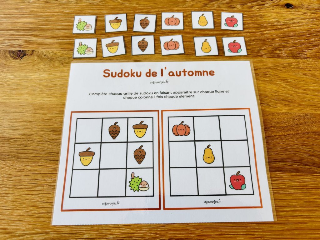 Jeux de logique automne : sudoku