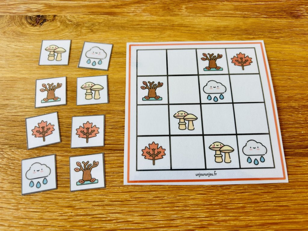 Jeux de logique automne : sudoku