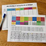 Tableau des devoirs et activités extra-scolaires