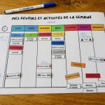 Tableau des devoirs et activités extra-scolaires
