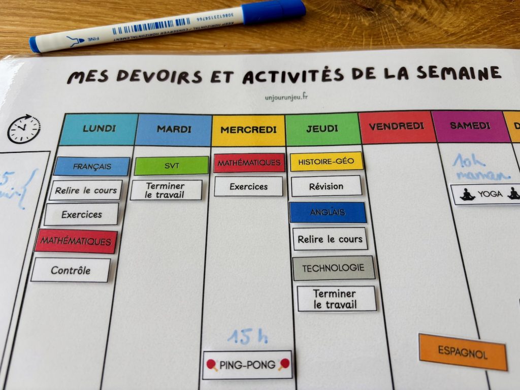 Devoirs et activités extra-scolaires