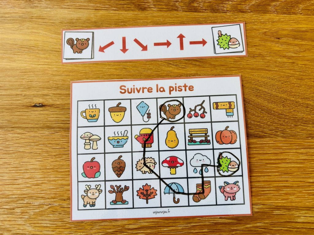 Jeux de logique automne : piste à suivre